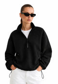 Women's Oversized Half-Zip Fleece Pullover