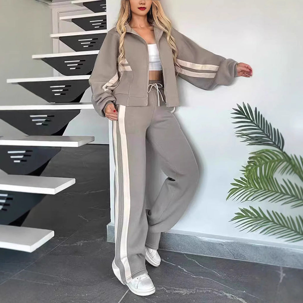 Comfortable athleisure set flatters figure