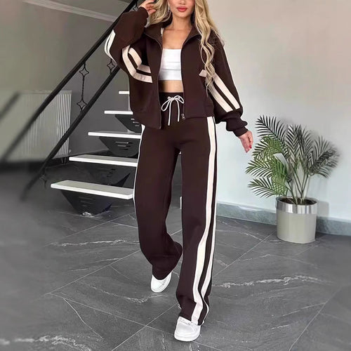 Comfortable athleisure set flatters figure
